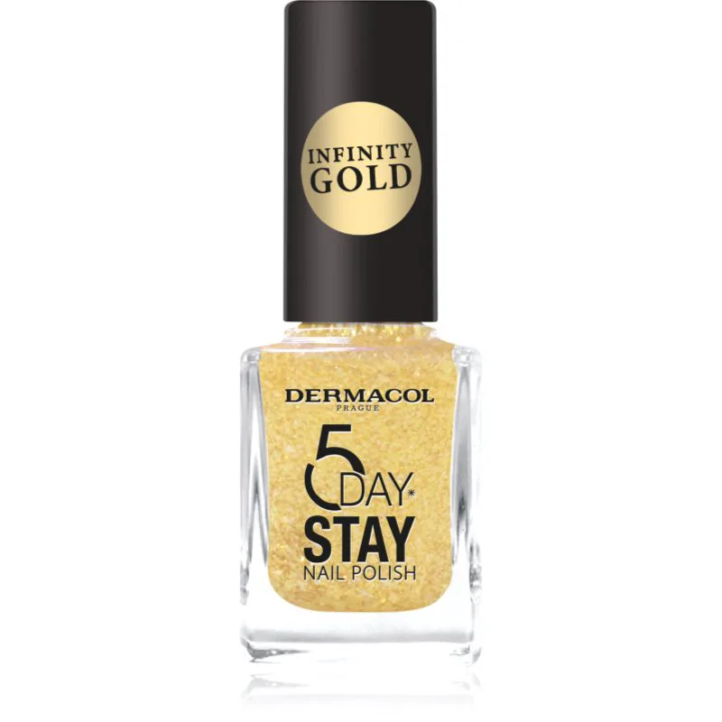 Dermacol 5 Day Stay Infinity βερνίκι νυχιών μακράς διαρκείας απόχρωση 63 Χρυσό 11 ml