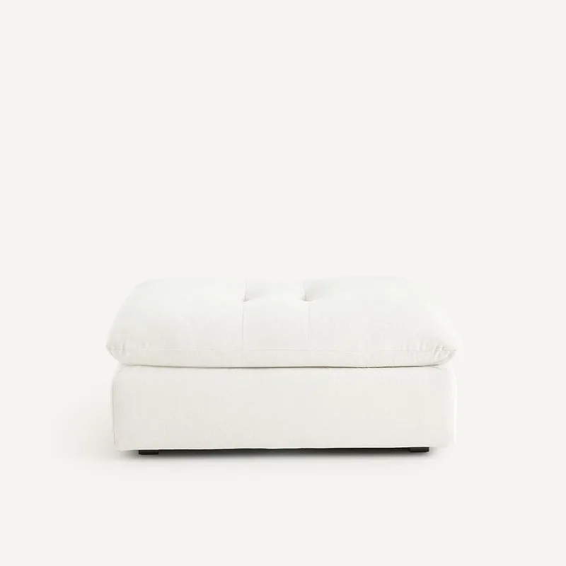 Υποπόδιο με μελανζέ ταπετσαρία Μ108xΠ90xΥ44cm
