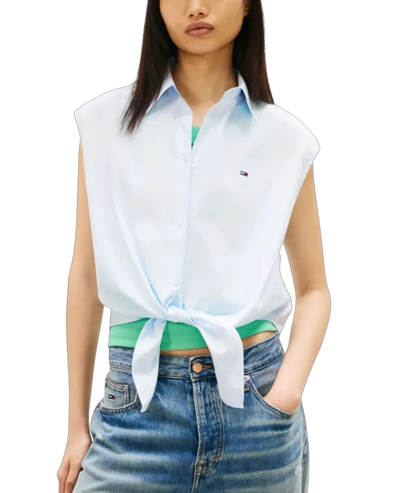 Γυναικείο Αμάνικο Πουκάμισο Γαλάζιο Tommy Jeans DW0DW22212-0A6