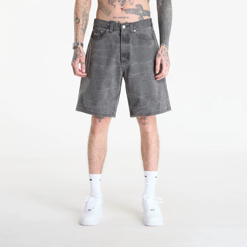 Σορτς OBEY Bigwig Baggy Denim Short Black Wrinkle Wash W36