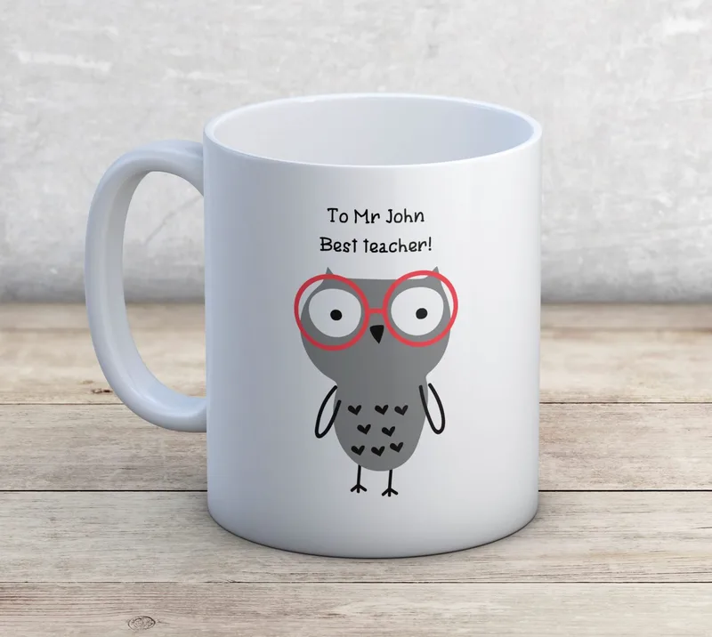 Κούπα απλή ή μαγική - Best teacher - Owl - Απλή