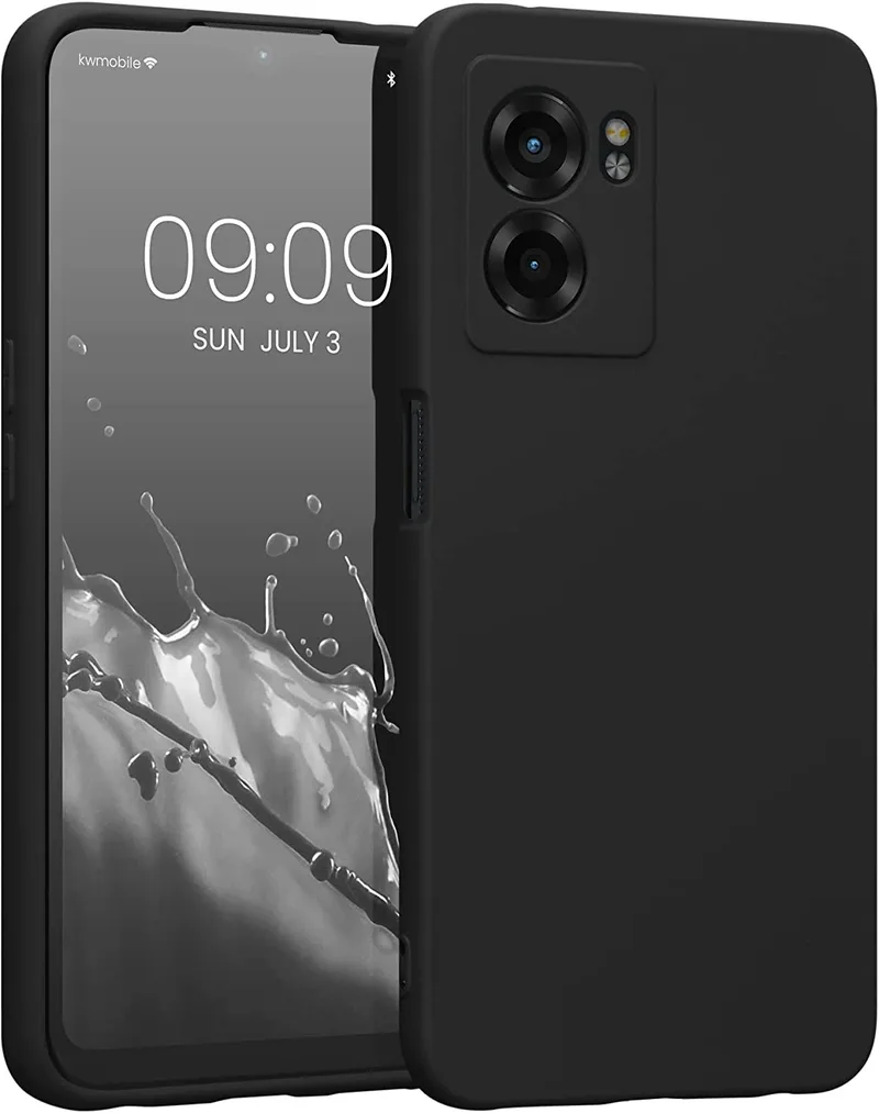 KWmobile Soft Slim Flexible Rubber Cover with Camera Protector - Θήκη Σιλικόνης Realme Narzo 50 5G με Πλαίσιο Κάμερας - Black Matte (59618.47)