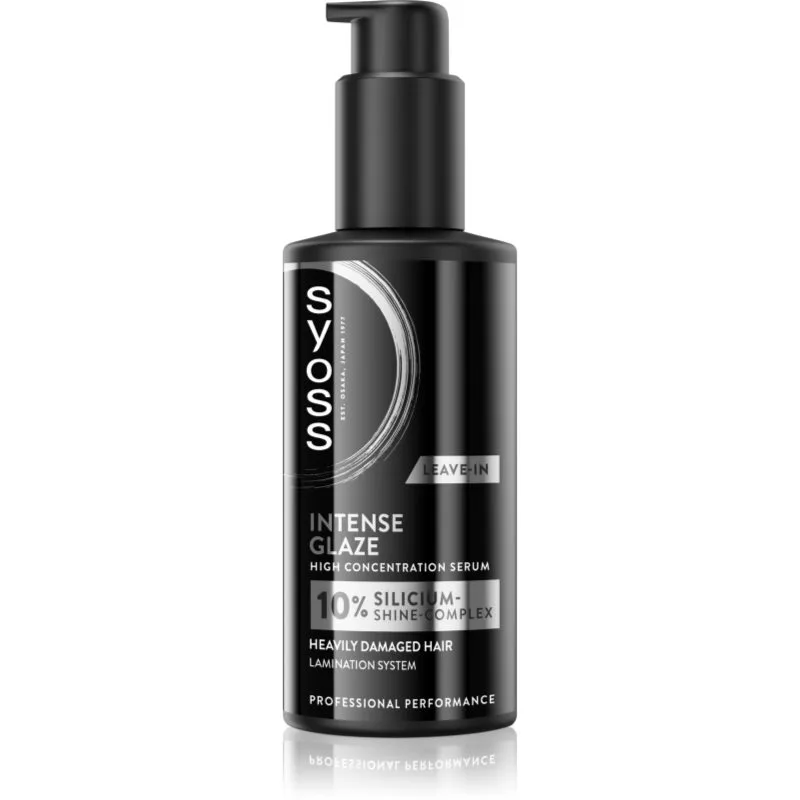 Syoss Intense Glaze High Concentration Serum ορός χωρίς ξέβγαλμα για πολύ κατεστραμμένα μαλλιά 100 ml