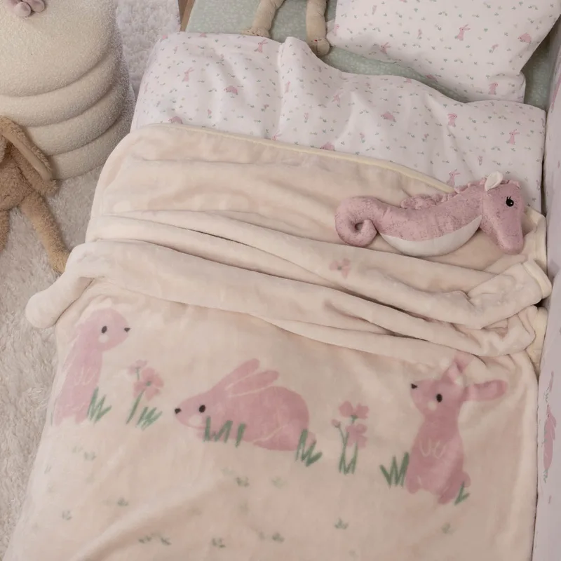 Κουβέρτα Βελουτέ Αγκαλιάς (75x100) Nef-Nef Homeware Baby Country Bunny