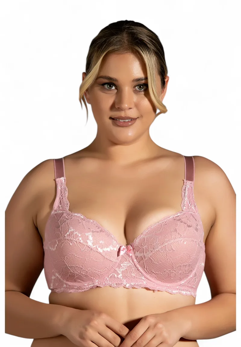 Σουτιέν μαλακό Cup δαντέλα New Bra Lingerie NB8041-Ροζ