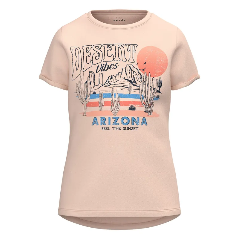 NAME IT T-Shirt 13214679 Ροζ Regular Fit