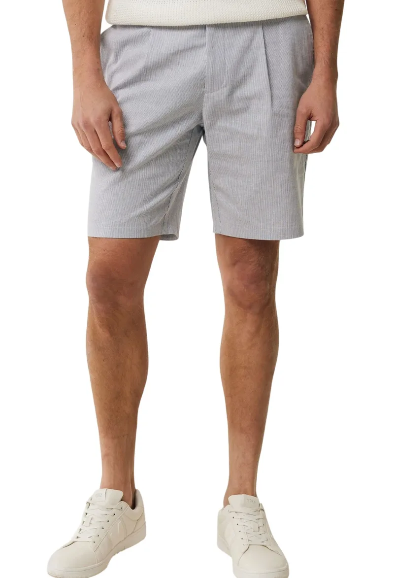 Βερμούδα Mexx Striped Linen Blend Shorts MF007301451M-Faded Blue Ανδρικό