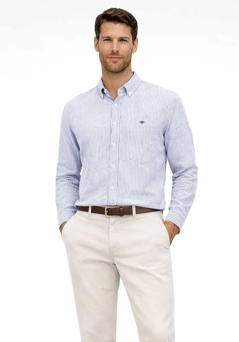 Fynch Hatton Πουκάμισο Soft Oxford - 1613 6020 654 Harbor Blue