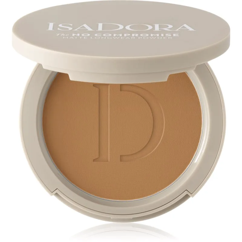 IsaDora The No Compromise Matte Longwear Powder συμπαγής πούδρα για ματ εμφάνιση απόχρωση 70 Neutral Tan 8 γρ