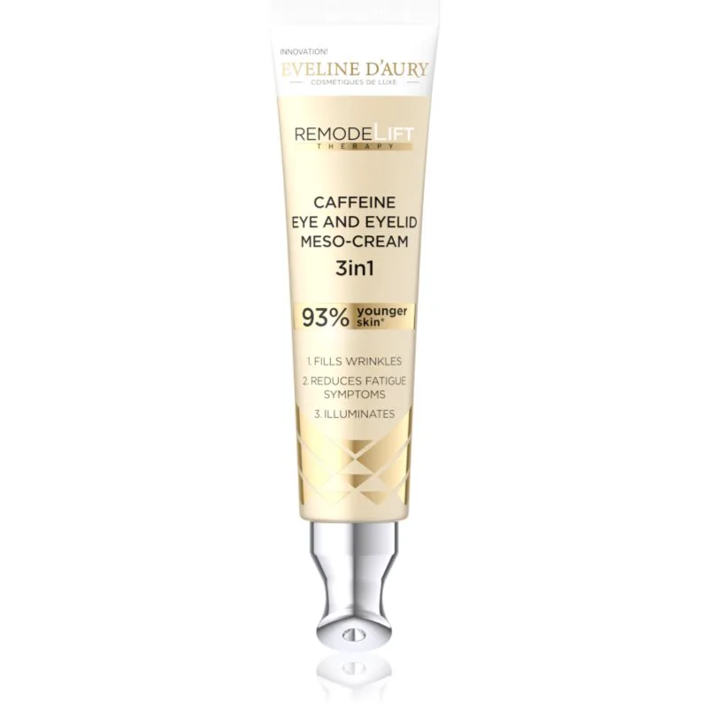 Eveline Cosmetics Remodelift Therapy αντιρυτιδική κρέμα για περιοχή γύρω από τα μάτια με καφείνη 15 ml