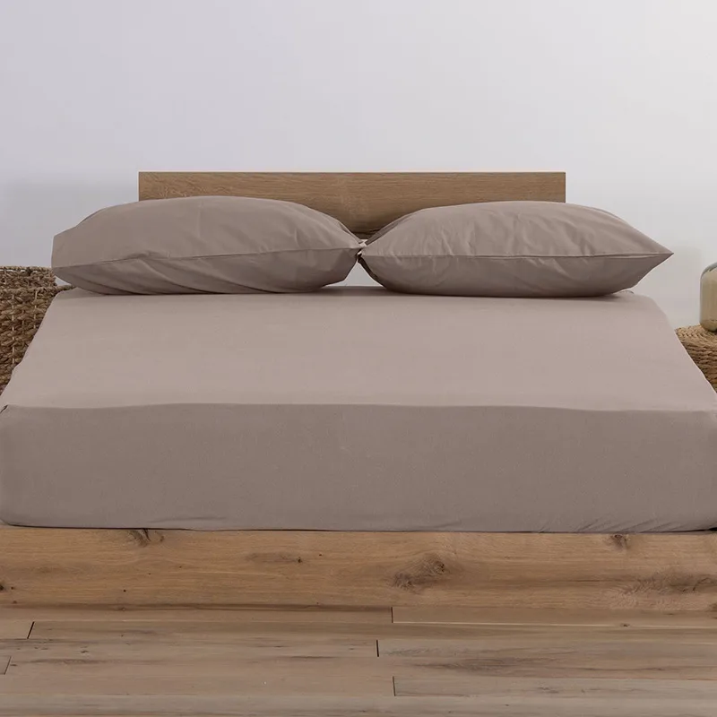 Σεντόνι Μεμονωμένο Μονό 100X200+30 Nef Nef Jersey 1185-Mocca Με Λάστιχο (100x200+30)