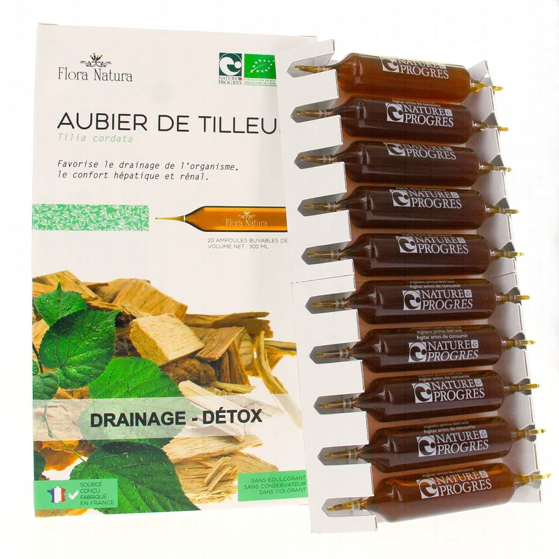 Flora Natura Organic Lime Tree Drainage and detoxification 20 vials