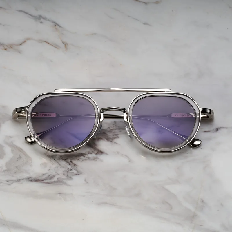 TEX A20EP3 - TEX - SILVER & CLEAR - GRADIENT GRAY Sunglasses | Silver & Clear | Gradient Gray Shades | Explicit Poets Sunglasses