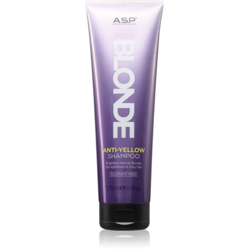 ASP System Blonde Anti-Yellow λαμπρυντικό σαμπουάν για ξανθά και γκρίζα μαλλιά 275 ml