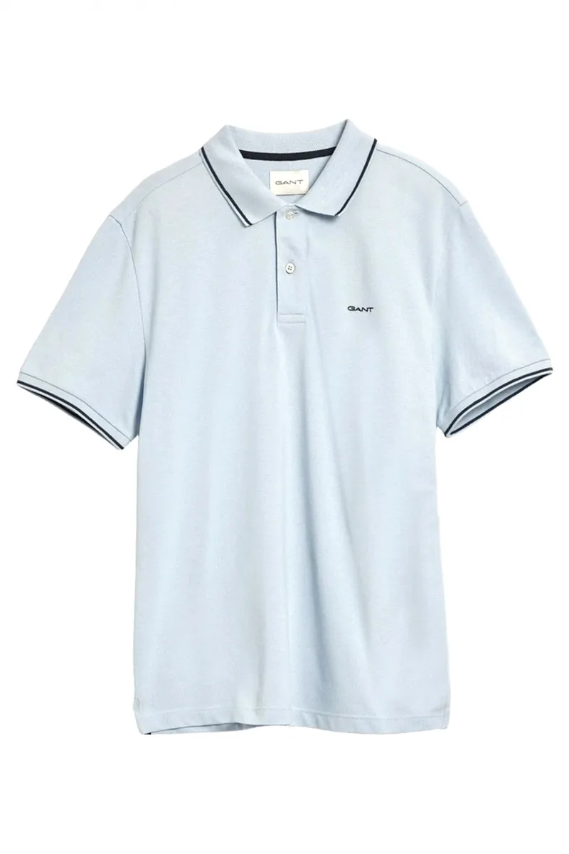 GANT POLO PIQUE TIPPING SS ΓΑΛΑΖΙΟ