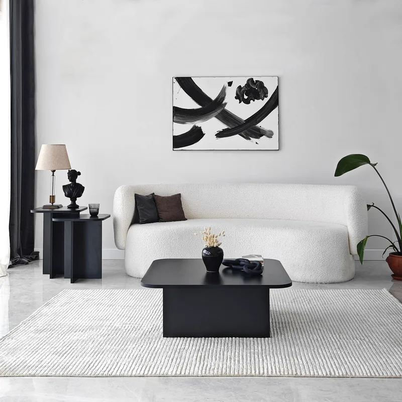 Σετ Τραπεζάκια Σαλονιού Blues - Black 552Nos1483 40x50x40 cm