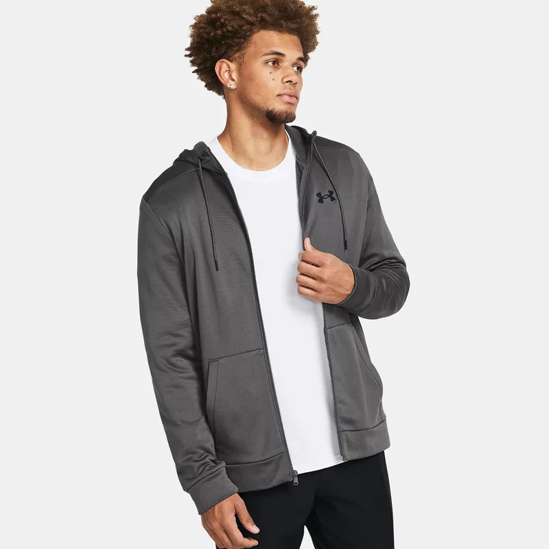 UNDER ARMOUR ARMOUR FLEECE FULL-ZIP HOODIE ΓΚΡΙ