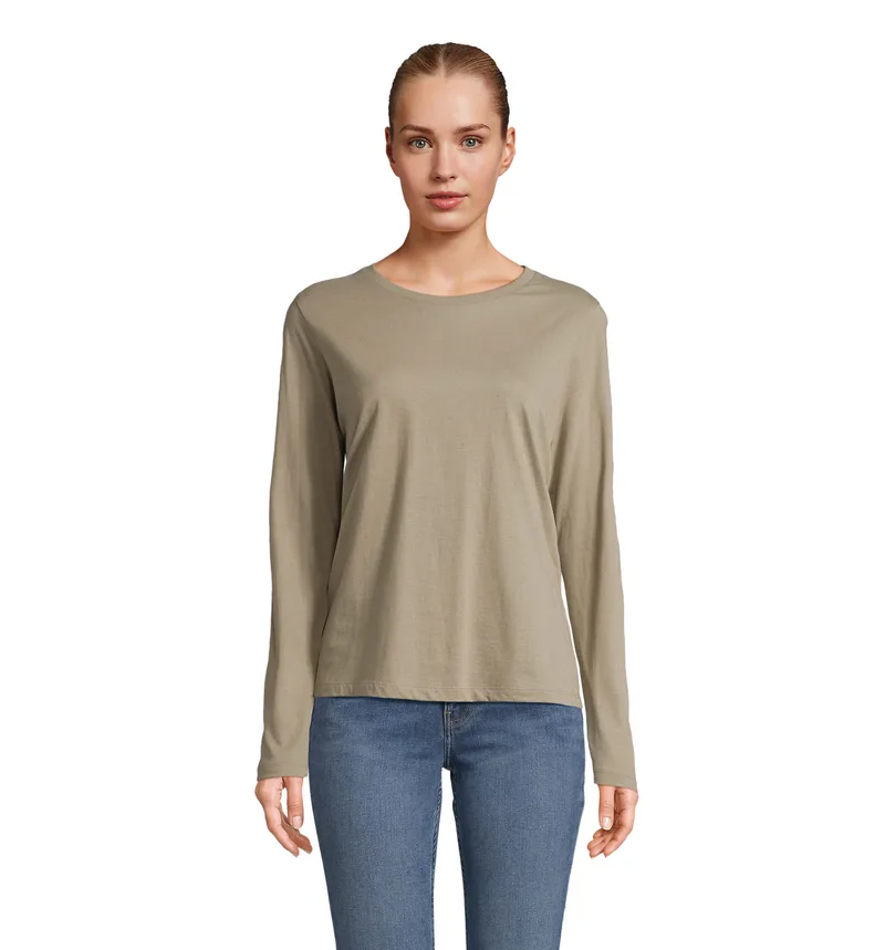 Γυναικείο μακρυμάνικο T-shirt Sol's Monarch Women - 04443 Khaki