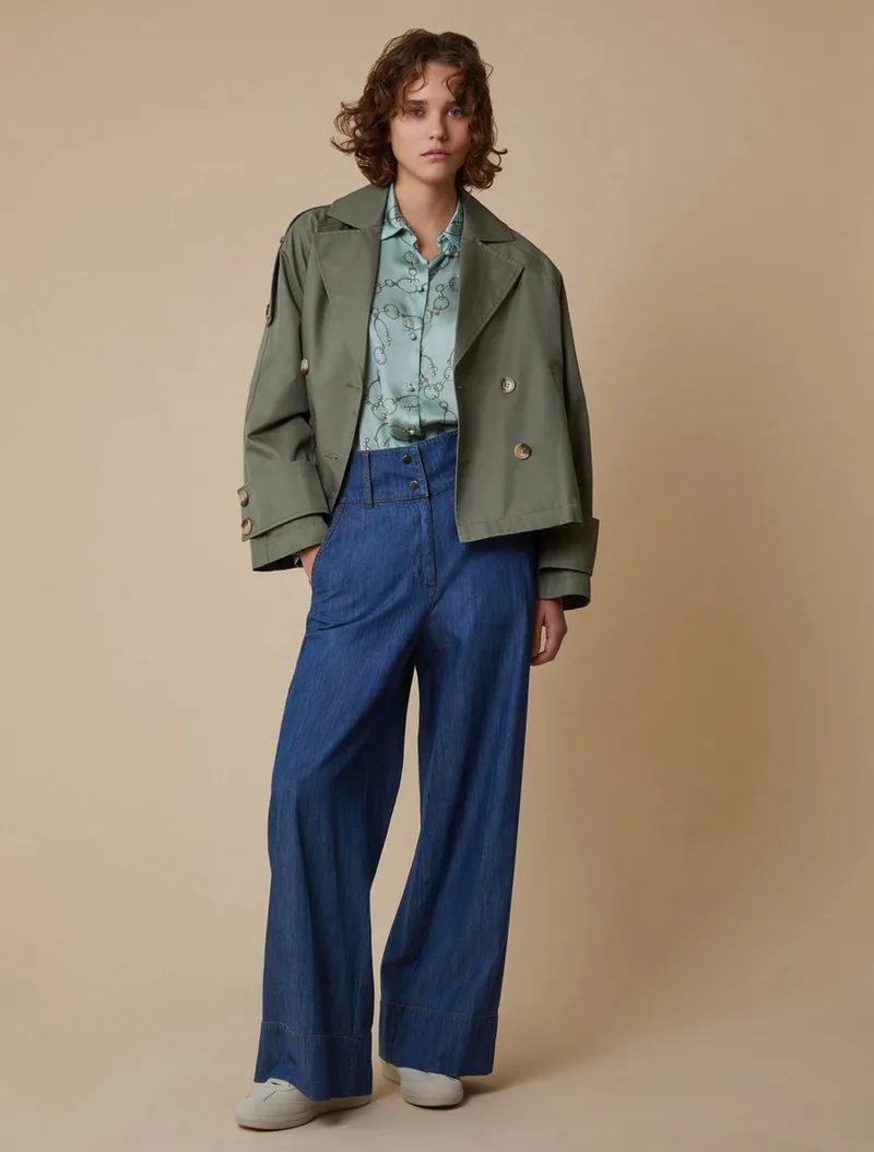 Penny Black Γυναικείο Denim Παντελόνι Wide Leg σε Μπλε
