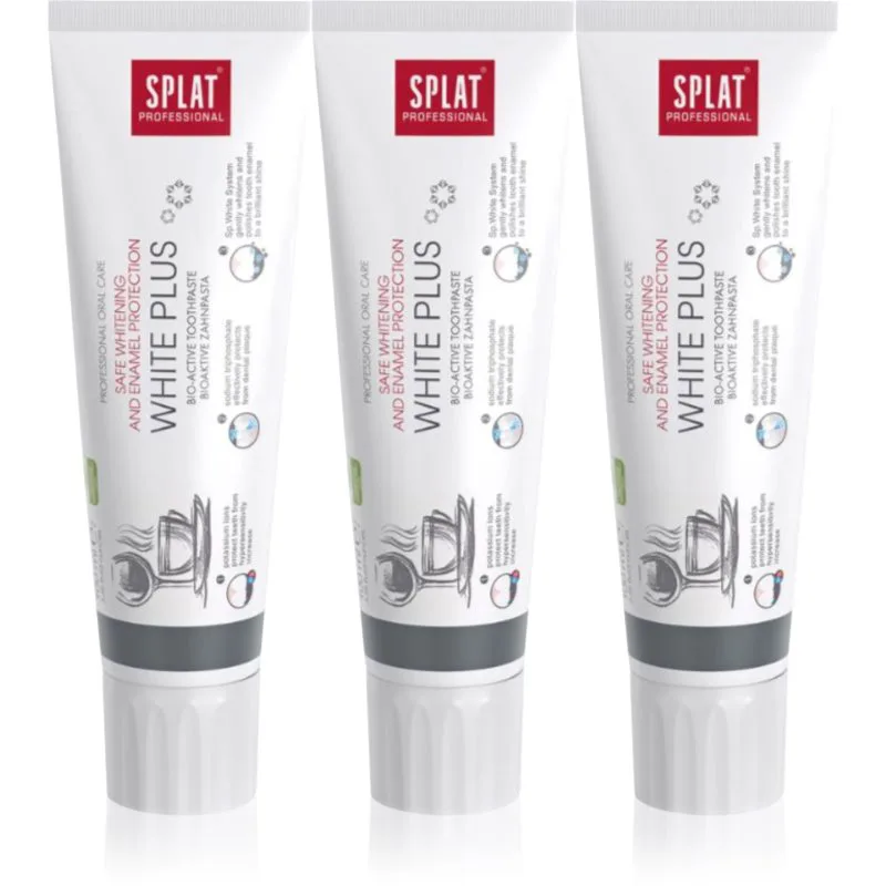 Splat Professional White Plus βιοδραστική οδοντόκρεμα για απαλή λεύκανση και προστασία σμάλτου