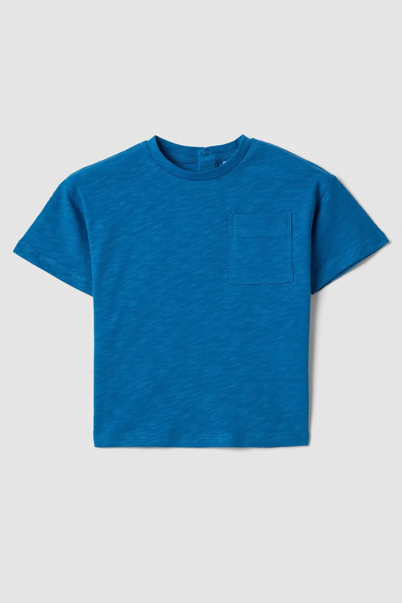 OVS βρεφικό T-shirt μονόχρωμο Regular Fit - 002564480 Μπλε Σκούρο