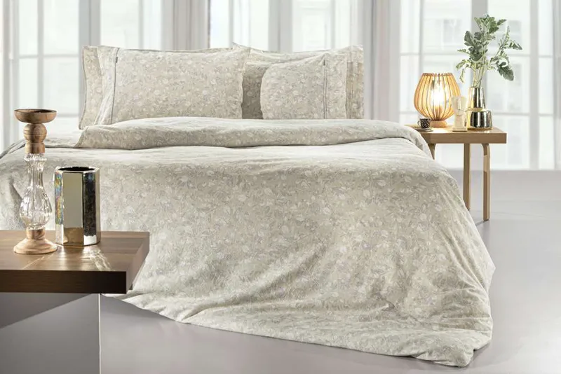 Σετ Παπλωματοθήκη 3τμχ. Eloide Natural Flannel 225x245