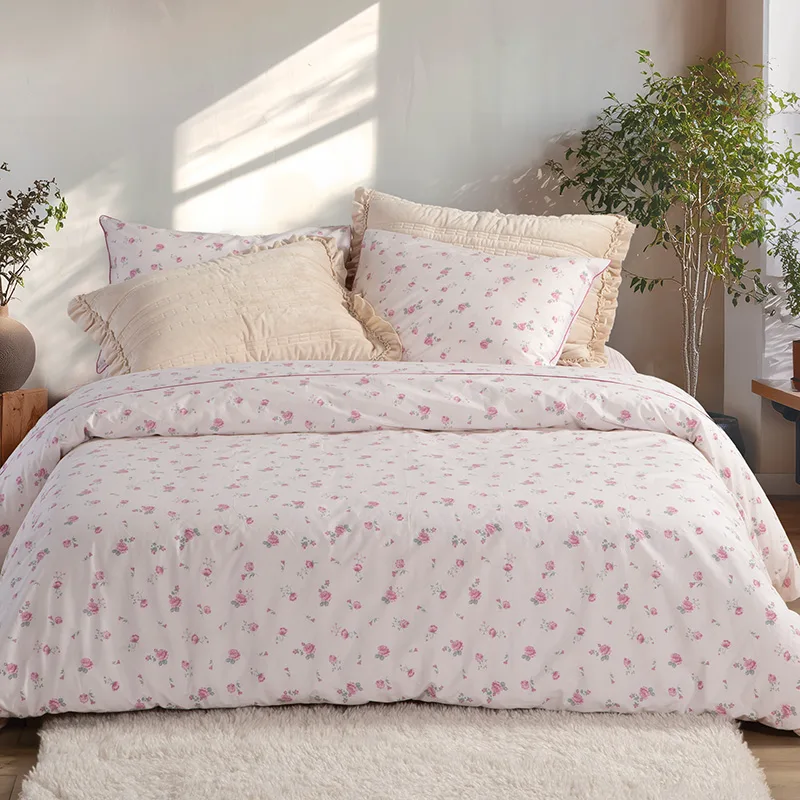 Σεντόνια King Size (Σετ) 280X270 Nef Nef Loraley Ροζ Χωρίς Λάστιχο (280x270)