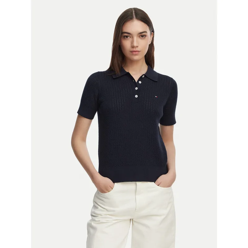 Tommy Hilfiger Polo WW0WW49362 Σκούρο μπλε Slim Fit