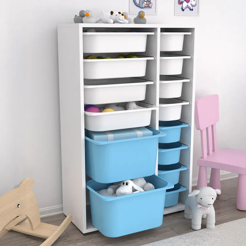 Ντουλάπι Πολλαπλών Χρήσεων Rine 2D4K8U - White, Blue 768Esl1156 (69,5x109x30 cm)