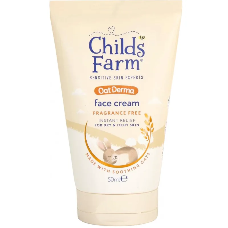 Childs Farm OatDerma Face Cream Ενυδατική Καταπραϋντική Κρέμα Προσώπου με Εκχύλισμα Βρώμης Χωρίς Άρωμα για Ξηρό & Ευαίσθητο Δέρμα Κατάλληλο από τη Γέννηση 50ml