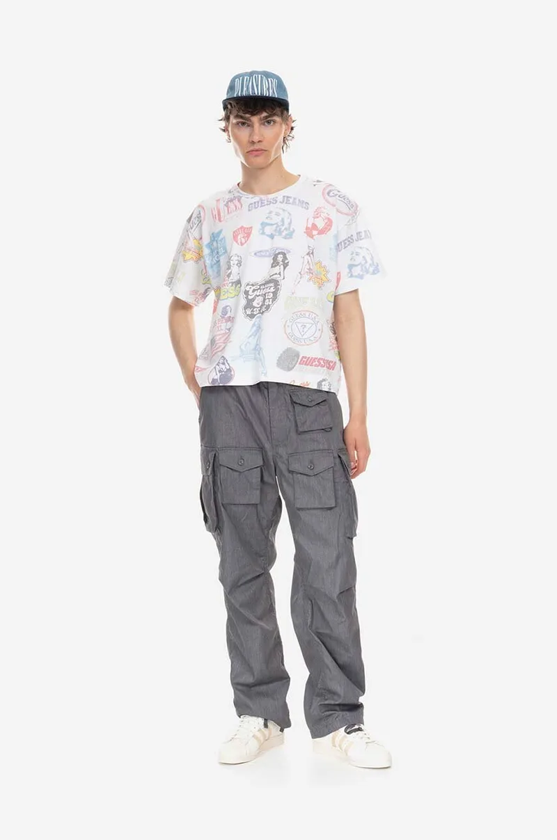 Guess U.S.A. Βαμβακερό μπλουζάκι Guess Aop Tee