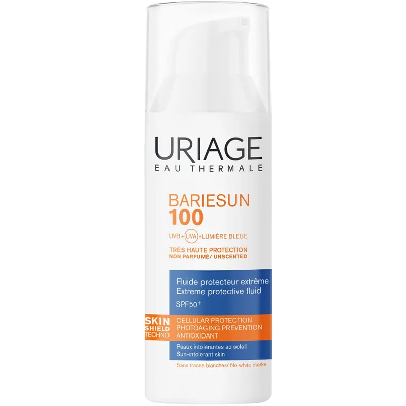 Uriage Bariesun 100 Spf50+ Extreme Protective Fluid Αντηλιακό Προσώπου Πολύ Υψηλής Προστασίας Κατάλληλο για Δυσανεκτικές Επιδερμίδες 50ml