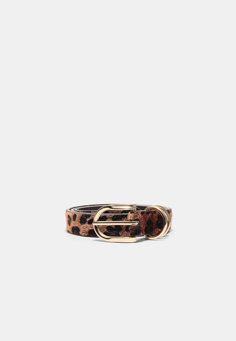 Stradivarius Λεοπάρ Ζώνη Καφέ 70