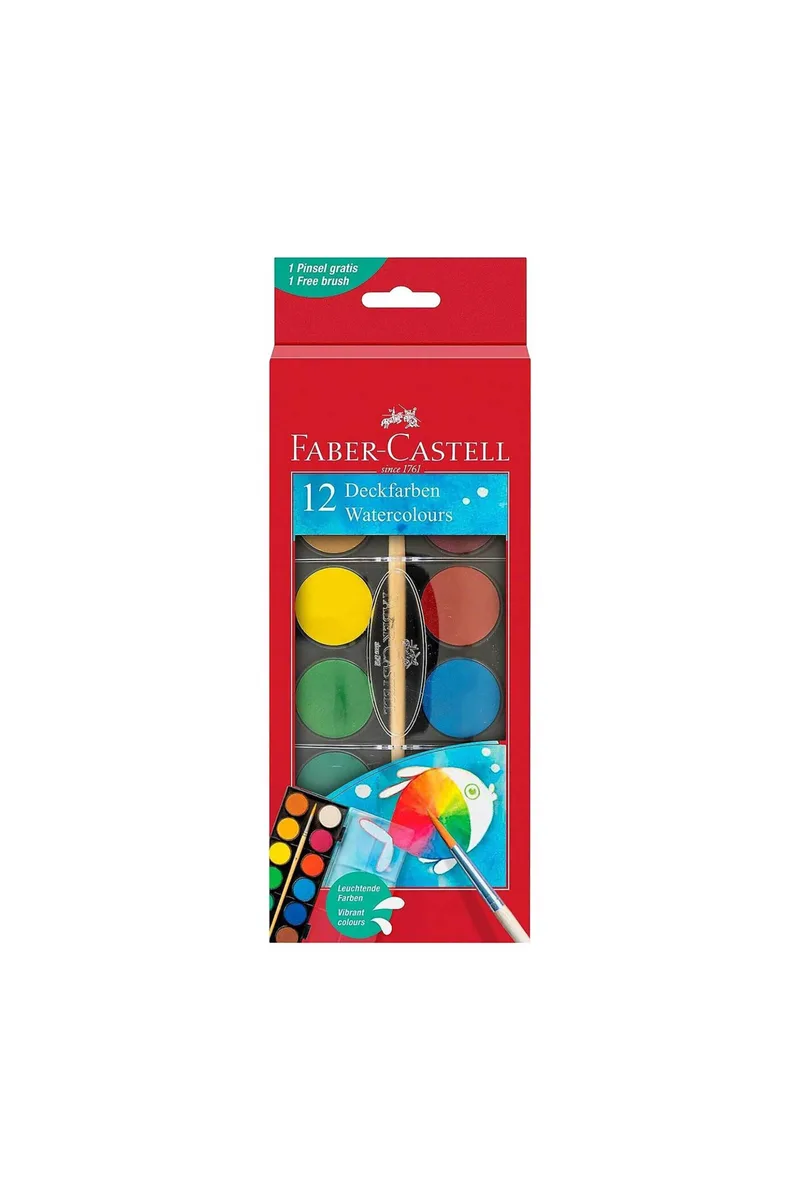 Faber-Castell νερομπογιές σετ 12 χρωμάτα - 77125018