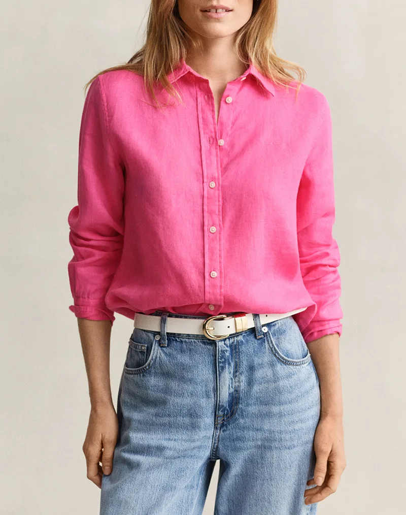 GANT ΠΟΥΚΑΜΙΣΟ ΜΜ REG LINEN LS SHIRT 3GW4300620-661 Fuchsia