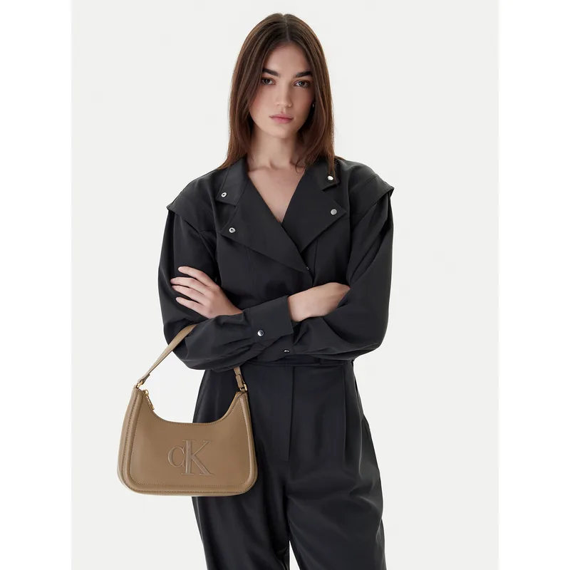 Τσάντα Calvin Klein Bold Ck Small Shoulder Bag LV04F3230G Μπεζ