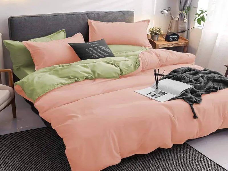 Σετ Σεντόνια Γίγας - King Size 100% Βαμβακοσατέν Δίχρωμα Γαρύφαλλο 240x270 - Πράσινο