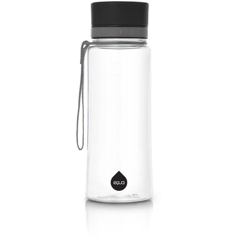Equa Plain μπουκάλι νερού χρώμα Black 600 μλ