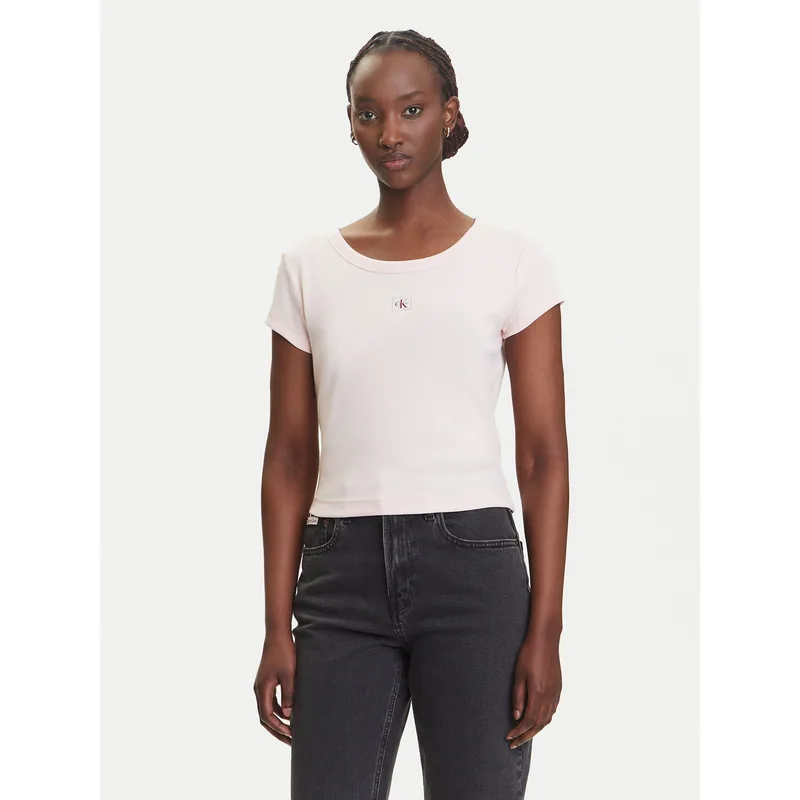 Calvin Klein Jeans T-Shirt LV047C200G Ροζ Slim Fit