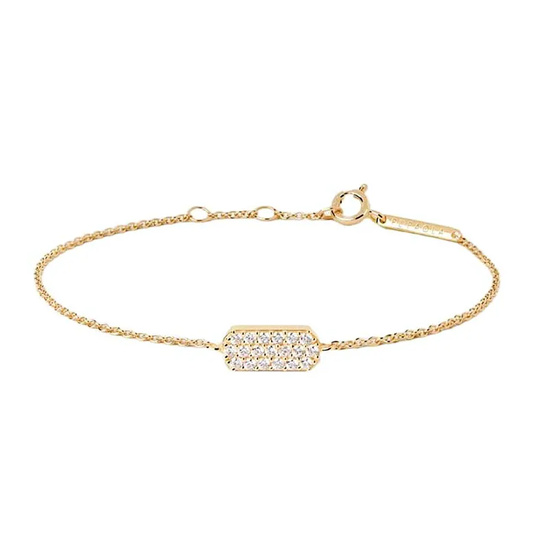 PDPAOLA Essentials Icy Χρυσό Γυναικείο Βραχιόλι Από Επιχρυσωμένο Ασήμι PU01-415-U