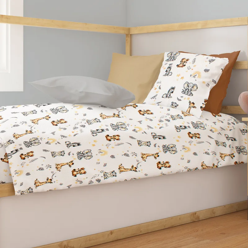 Φανελένια Παπλωματοθήκη Μονή 160x240 Dimcol Savanna 36 Grey