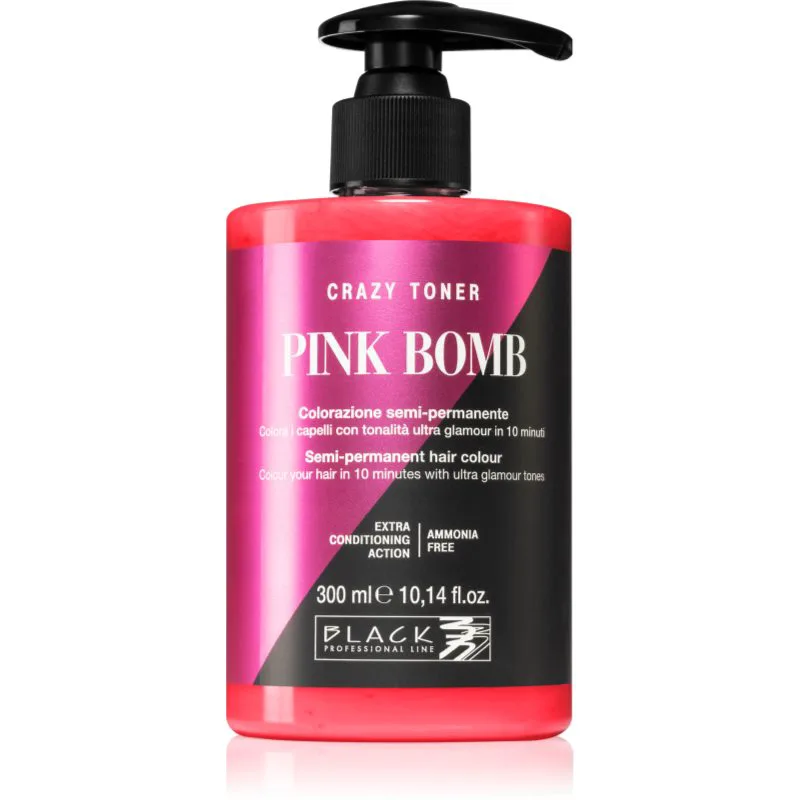 Black Professional Line Crazy Toner τονωτικό χρώματος μαλλιών Ροζ Bomb 300 ml