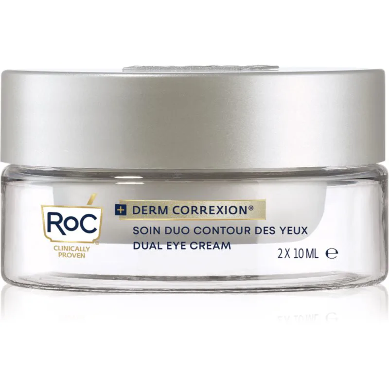 RoC Derm Correxion Dual Eye αντιρυτιδική κρέμα για περιοχή γύρω από τα μάτια 2 σε 1 2x10 ml
