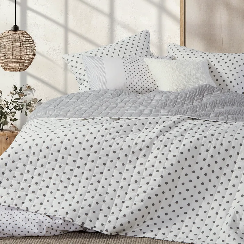 Κουβερλί Υπέρδιπλο (230x240) 2 Όψεων Nef-Nef Homeware Smart Donter Grey