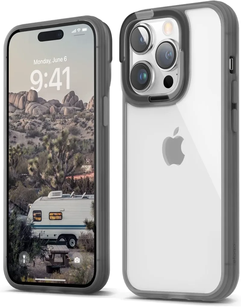 Elago Dual Case - Ανθεκτική Διάφανη Θήκη Apple iPhone 14 Pro - Black (ES14DU61PRO-BK)
