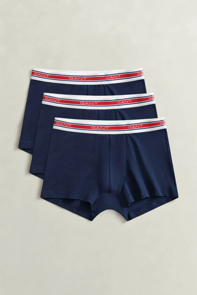 Gant σετ ανδρικά εσώρουχα trunk με λογότυπο Slim Fit (3 τεμάχια) - 902613073 Μπλε Σκούρο