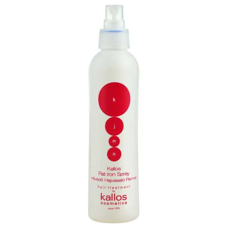 Kallos KJMN Professional Flat Iron Spray προστατευτικό σπρέι για θερμική επεξεργασία μαλλιών 200 ml