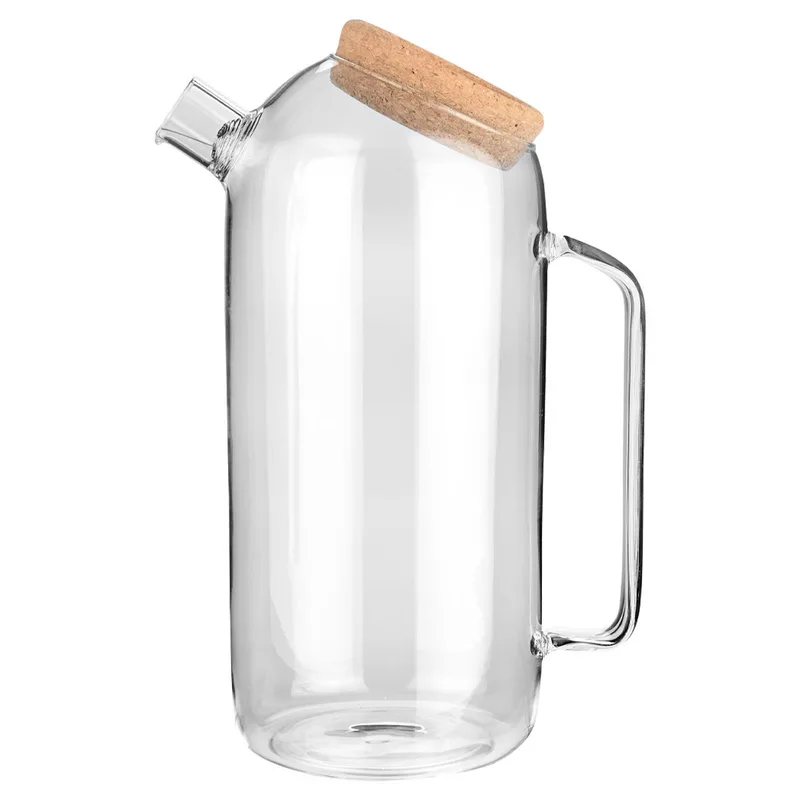 Κανάτα Γυάλινη 1800ml Με Καπάκι Φελλού 8.7x8.7x27.8cm