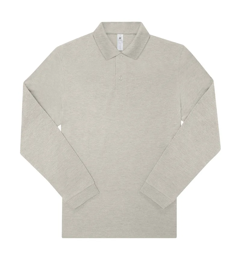 My Polo 210 LSL B & C PU427 Heather Grey Fog