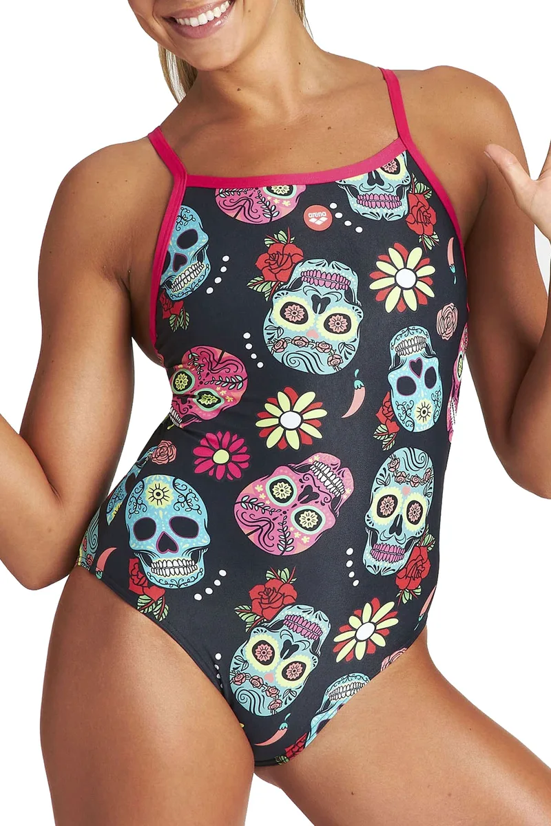 Μαγιό Ολόσωμο Arena Crazy Skulls Carnival Light 004045-500 Γυναικείο